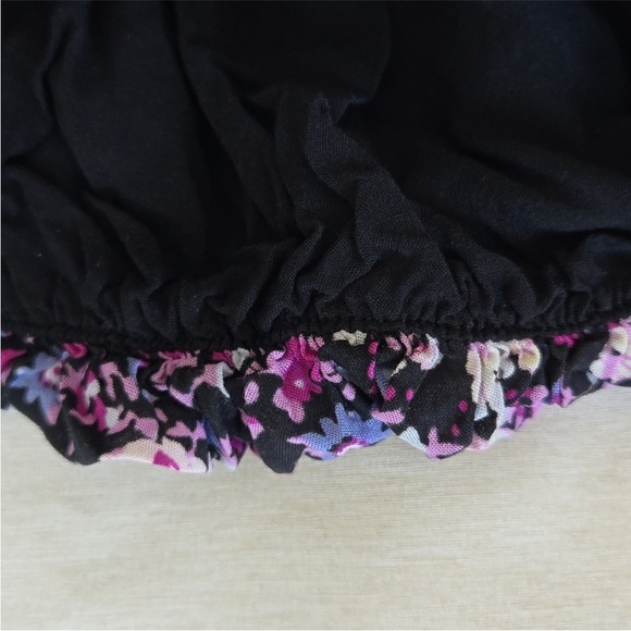 Free People daisy babe halter tank top purple floral crop top xs tie - Picture 8 of 9